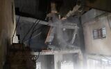 The Israeli military demolishes the rebuilt home of a Palestinian terrorist in the al-Amari refugee camp near Ramallah on October 24, 2019. (Israel Defense Forces)