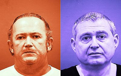 Igor Fruman, left, and Lev Parnas are Ukrainian-American businessmen who have been arrested with campaign finance violations related to the burgeoning Trump-Ukraine scandal. (Getty Images/JTA Montage)