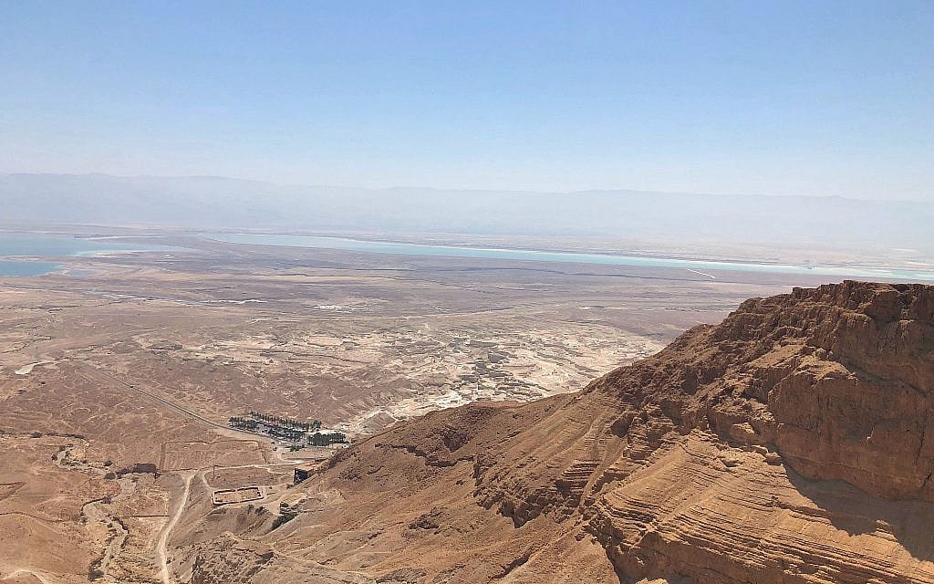 View from Masada, July 11, 2019. (Amanda Borschel-Dan/Times of Israel)