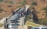 Israelis visit Naharayim, October 19, 2019 (Courtesy of Naharayim)