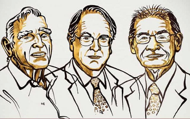 (From left) John B Goodenough, M Stanley Whittingham and Akira Yoshino, winners of the Nobel Prize in chemistry for 2019. (Niklas Elmehed/Royal Swedish Academy of Sciences) (From left) John B Goodenough, M Stanley Whittingham and Akira Yoshino, winners of the Nobel Prize in chemistry for 2019. (Niklas Elmehed/Royal Swedish Academy of Sciences)