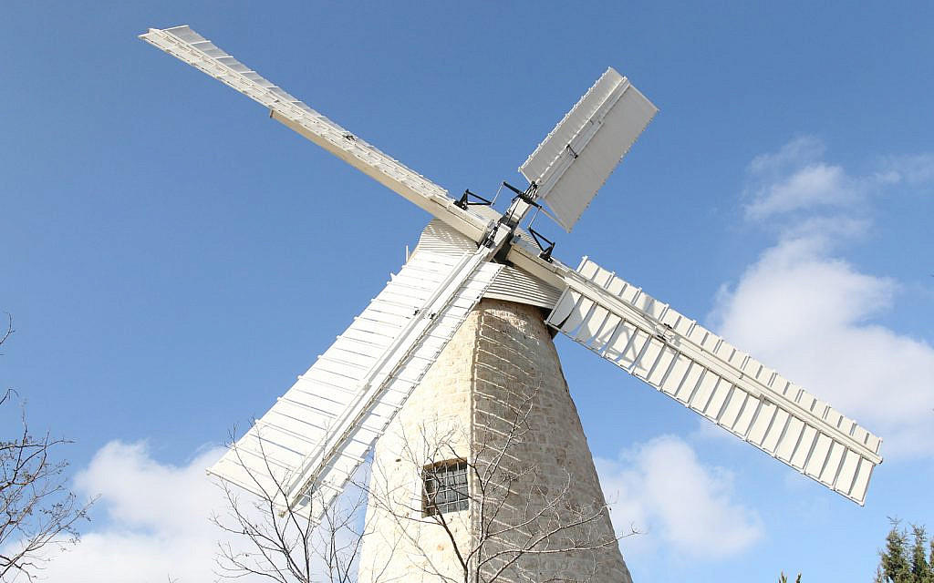 The Mishkenot Sha’ananim windmill was restored several years ago and was modeled on a structure in Britain. (Shmuel Bar-Am)