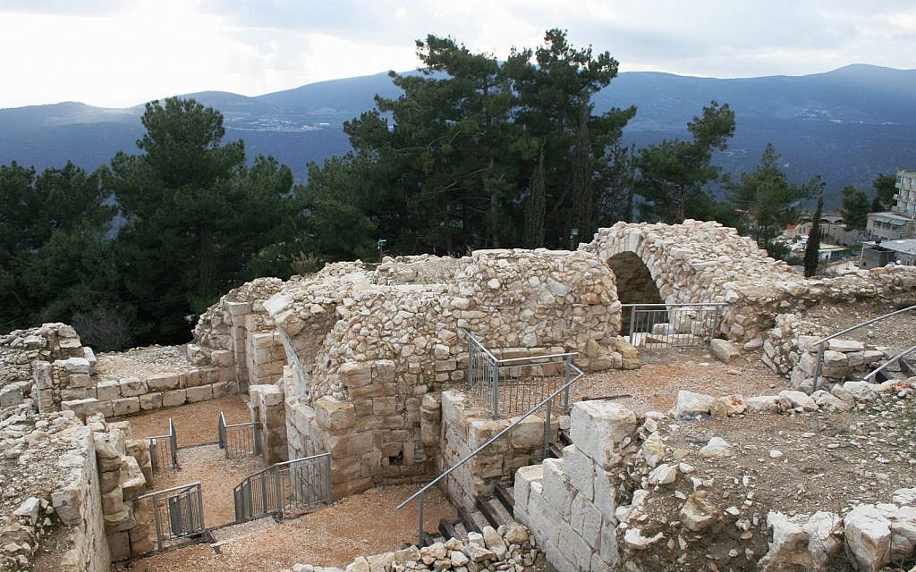 Much of the Safed citadel survived the Middle Ages but was destroyed by an earthquake in 1837. (Shmuel Bar-Am)