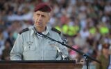 IDF chief Aviv Kohavi speaks at a graduation ceremony for new IDF officers on October 31, 2019. (Israel Defense Forces)