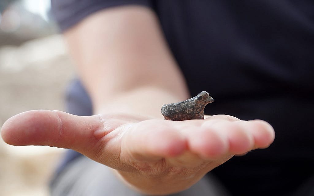 Figurines from the Early Bronze Age excavation site near modern Harish. (Yoli Schwartz, Israel Antiquities Authority)