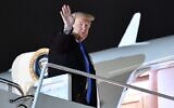 US President Donald Trump makes his way to board Air Force One before departing from Andrews Air Force Base in Maryland on November 21, 2019. (Mandel Ngan/AFP)