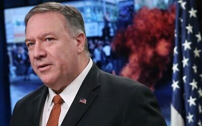 US Secretary of State Mike Pompeo speaks to the media in the briefing room at the State Department, on November 26, 2019, in Washington, DC. (Mark Wilson/Getty Images/ AFP)