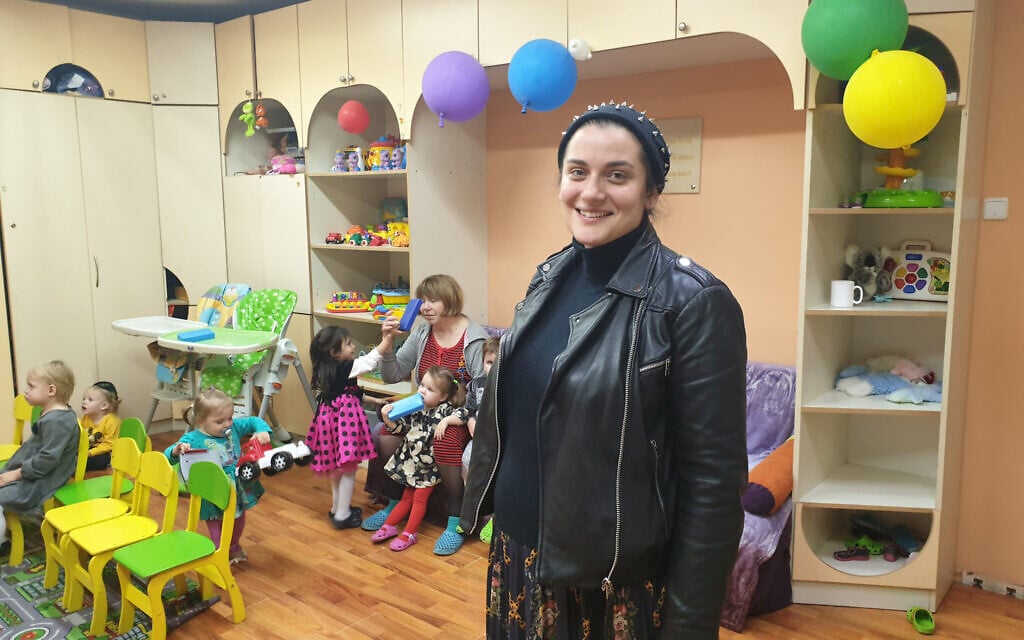 Alina Feoktistova at the Tikva Jewish education complex in Odessa, Ukraine, November 2, 2019. (Cnaan Liphshiz/JTA) Alina Feoktistova at the Tikva Jewish education complex in Odessa, Ukraine, November 2, 2019. (Cnaan Liphshiz/JTA)