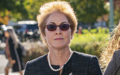 In this October 11, 2019, file photo, former US ambassador to Ukraine Marie Yovanovitch arrives on Capitol Hill in Washington. (AP Photo/J. Scott Applewhite, File)