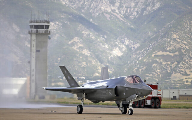 This photo from September 2, 2015, shows an F-35 jet arriving at its new operational base at Hill Air Force Base in Utah. (AP Photo/Rick Bowmer, File) This photo from September 2, 2015, shows an F-35 jet arriving at its new operational base at Hill Air Force Base in Utah. (AP Photo/Rick Bowmer, File)