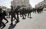 Illustrative. Israeli Border Police in East Jerusalem, on May 18, 2018. (AP/Mahmoud Illean/File)