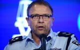 Acting Israel Police chief Motti Cohen speaks at the annual Justice Conference in Airport City, outside Tel Aviv, on September 3, 2019. (Tomer Neuberg/Flash90)
