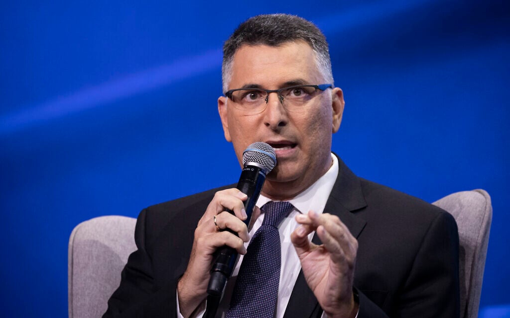 Then-Likud MK Gideon Sa'ar, speaking during a conference in Tel Aviv on September 5, 2019. (Hadas Parush/Flash90) Then-Likud MK Gideon Sa'ar, speaking during a conference in Tel Aviv on September 5, 2019. (Hadas Parush/Flash90)