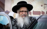 Satmar Rebbe Zalman Teitelbaum visits the northern Israeli city of Safed on November 21, 2019. (David Cohen/Flash90)