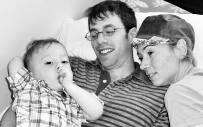 Jenni Kleinman Berebitsky with her husband, Jeff, and their son, Philip, as a baby. (From the film 'Grateful')