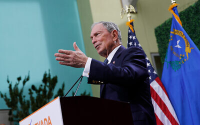 Former New York City Mayor Michael Bloomberg speaks at a news conference at a gun control advocacy event, February 26, 2019, in Las Vegas. (AP Photo/John Locher)