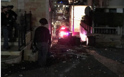 Police on the scene of a brawl in the northern town of Tur'an, November 1, 2019. (Israel Police)