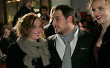 Israeli actress Evgenia Dodina, left, at a film screening in Berlin, Germany, Saturday, February 7, 2009. (AP Photo/Hermann J. Knippertz)