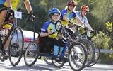 Meital Weiss, a paraplegic and regular rider in the annual Alyn bike ride, November 10-14, 2019 (Courtesy Atara Weiss)