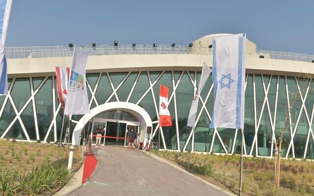 The new Hula Valley Reserve's visitors' center, officially opened on November 6, 2019. (Michael Huri) The new Hula Valley Reserve's visitors' center, officially opened on November 6, 2019. (Michael Huri)