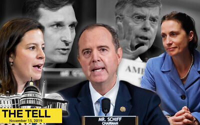 The news about the mid-November 2019 impeachment hearings featured several Jews. (Getty Images/JTA Montage)