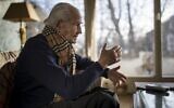 Holocaust survivor Leon Schwarzbaum speaks during an interview with AFP in his home in Berlin on December 4, 2019. (Odd Andersen/AFP)