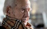 Holocaust survivor Leon Schwarzbaum, at his home in Berlin on December 4, 2019. (Odd Andersen/AFP)