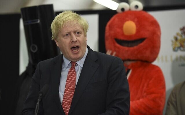 Britain's Prime Minister and Conservative leader Boris Johnson gives a speech on stage after retaining his seat to be MP for Uxbridge and Ruislip South, on December 13, 2019 (Oli SCARFF/AFP)