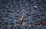 Navy cadets watch as US President Donald Trump attends the Army-Navy football game in Philadelphia, Pennsylvania on December 14, 2019. (Andrew CABALLERO-REYNOLDS / AFP)