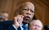 Rep. John Lewis speaks at a news conference in the Capitol on the Voting Rights Advancement Act, Deember. 6, 2019. (Tom Williams/CQ-Roll Call, Inc via Getty Images via JTA)