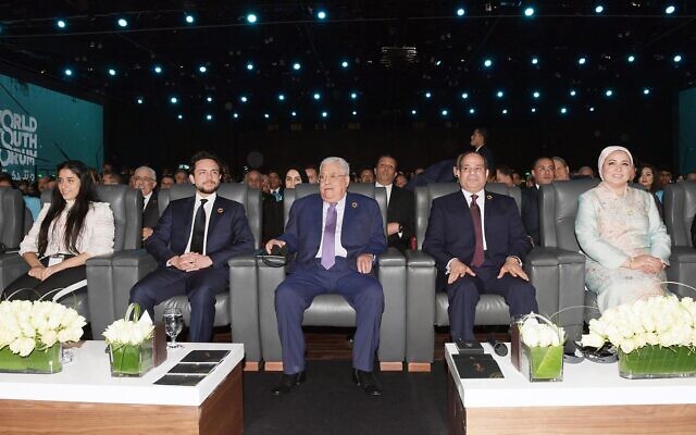 Palestinian Authority President Mahmoud Abbas and Egyptian President Abdel Fattah el-Sissi at the World Youth Forum conference in Sharm el-Sheikh on December 14, 2019. (Credit: Wafa) Palestinian Authority President Mahmoud Abbas and Egyptian President Abdel Fattah el-Sissi at the World Youth Forum conference in Sharm el-Sheikh on December 14, 2019. (Credit: Wafa)