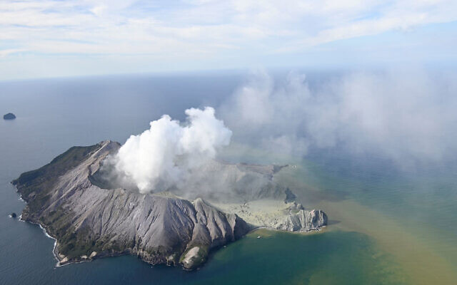 This aerial photo shows White Island after its volcanic eruption in New Zealand Dec. 9, 2019 (George Novak/New Zealand Herald via AP) This aerial photo shows White Island after its volcanic eruption in New Zealand Dec. 9, 2019 (George Novak/New Zealand Herald via AP)