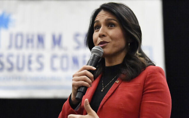 Democratic presidential candidate US Rep. Tulsi Gabbard, D-Hawaii speaks to Democrats gathered at the Spratt Issues Conference in Greenville, South Carolina, Dec. 14, 2019. (AP Photo/Meg Kinnard) Democratic presidential candidate US Rep. Tulsi Gabbard, D-Hawaii speaks to Democrats gathered at the Spratt Issues Conference in Greenville, South Carolina, Dec. 14, 2019. (AP Photo/Meg Kinnard)