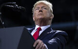 US President Donald Trump speaks during a campaign rally at Kellogg Arena, Wednesday, Dec. 18, 2019, in Battle Creek, Mich. (AP/ Evan Vucci)