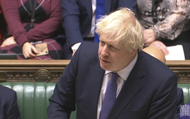 British Prime Minister Boris Johnson speaks during the Brexit debate on The European Union (Withdrawal Agreement) Bill in the House of Commons in London, Friday Dec. 20, 2019 (House of Commons via AP) British Prime Minister Boris Johnson speaks during the Brexit debate on The European Union (Withdrawal Agreement) Bill in the House of Commons in London, Friday Dec. 20, 2019 (House of Commons via AP)