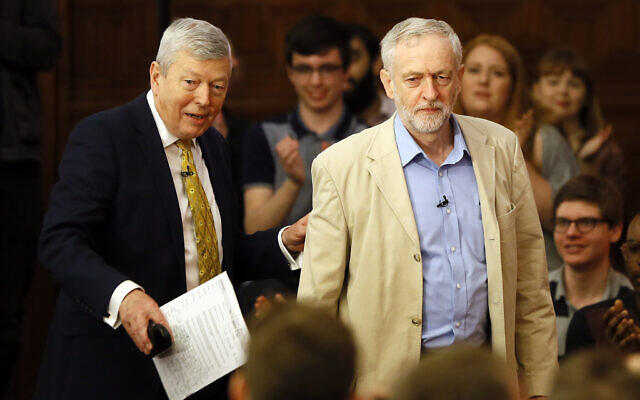 Jeremy Corbyn, leader of Britain's Labour Party, right, with former Labour MP Alan Johnson, at an event in London on April 14, 2016. (AP Photo/Kirsty Wigglesworth) Jeremy Corbyn, leader of Britain's Labour Party, right, with former Labour MP Alan Johnson, at an event in London on April 14, 2016. (AP Photo/Kirsty Wigglesworth)