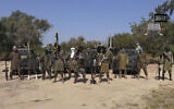 An illustrative image from October 31, 2014, shows Boko Haram jihadists. (Boko Haram, via AP, File)