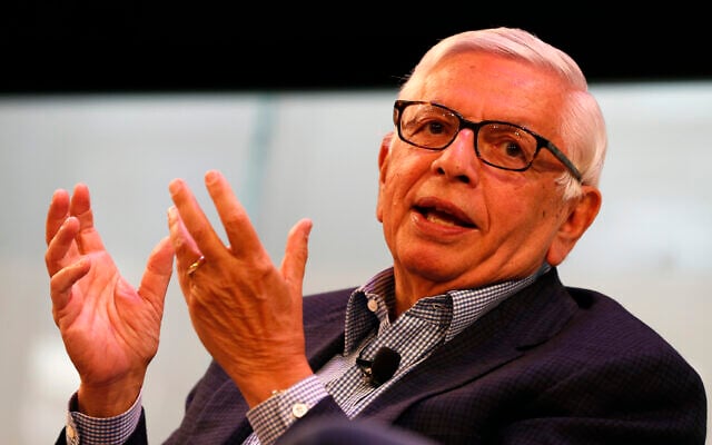David Stern, former NBA commissioner, speaks at the Hashtag Sports Conference in New York, June 26, 2017. (Adam Hunger/AP Images for Hashtag Sports)