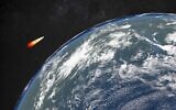 In this video grab provided by RU-RTR Russian television via AP television on Thursday, March 1, 2018, a computer simulation shows the Avangard hypersonic vehicle maneuvering to bypass missile defenses en route to target. (RU-RTR Russian Television via AP)