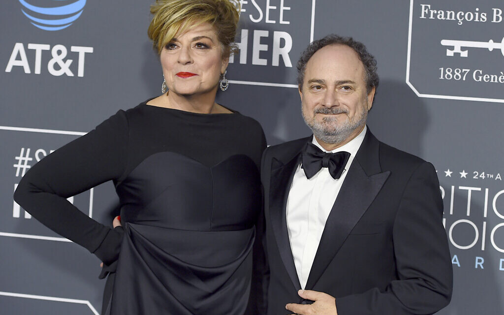 Caroline Aaron, left, and Kevin Pollak arrive at the 24th annual Critics' Choice Awards on January 13, 2019, at the Barker Hangar in Santa Monica, California. (Photo by Jordan Strauss/Invision/AP)