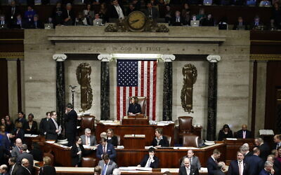 House Speaker Nancy Pelosi of California, speaks during a vote on the articles of impeachment against President Donald Trump, December 18, 2019, on Capitol Hill in Washington. (AP Photo/Patrick Semansky)