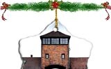 A Christmas ornament featuring Auschwitz is for sale on Amazon. (Amazon/via JTA)