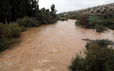 View of the Jordan River after heavy rains in northern Israel, on December 27, 2019. (Yossi Zamir/Flash90)