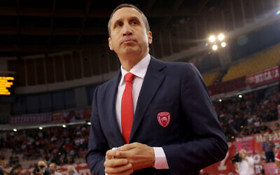 David Blatt before a Euroleague game in Athens, Greece, October 19. 2018. (Panagiotis Moschandreou/Euroleague Basketball via Getty Images/JTA)