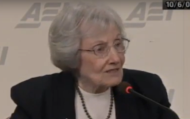 Gertrude Himmelfarb (Screen capture: YouTube) Gertrude Himmelfarb (Screen capture: YouTube)