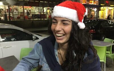 Maya Buskilla in Nazareth, Israel, on December 24, 2019. (Nathan Jeffay/Times of Israel)