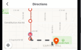 The Moovit app in use in Washington (Courtesy)