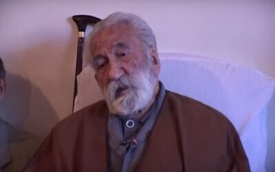 Screen capture from video of Iran's Sufi leader Nourali Tabandeh. (YouTube)