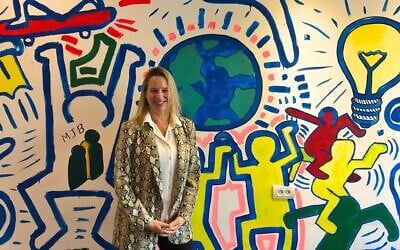 Dr. Sigal Shelach, CEO of JDC Israel, on November 19, 2019 at the soon to be renovated Jerusalem offices. (Amanda Borschel-Dan/ToI)