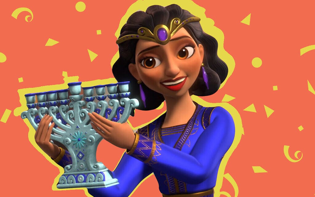 Screenshot from Disney's "Elena of Avalor" Hannukah episode, "Festival of Lights." (Screenshot/Disney + via JTA) Screenshot from Disney's "Elena of Avalor" Hannukah episode, "Festival of Lights." (Screenshot/Disney + via JTA)
